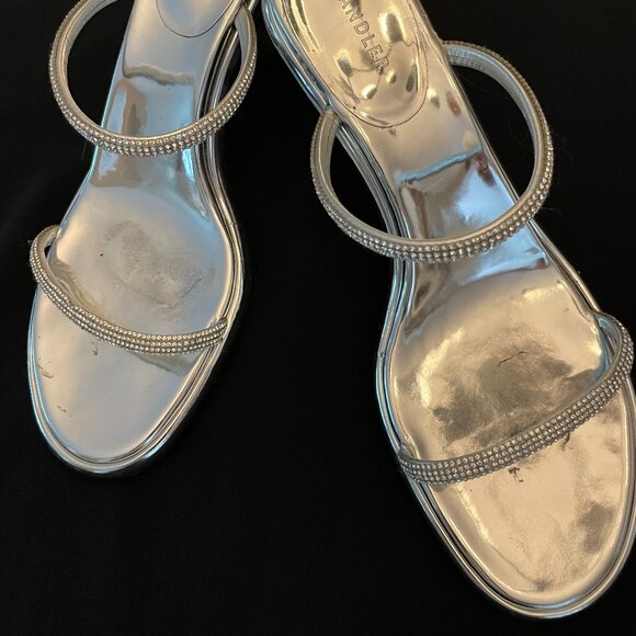Authentic. Wangler Julio Strass Silver Sandal: Size 41 - Picture 2 of 11